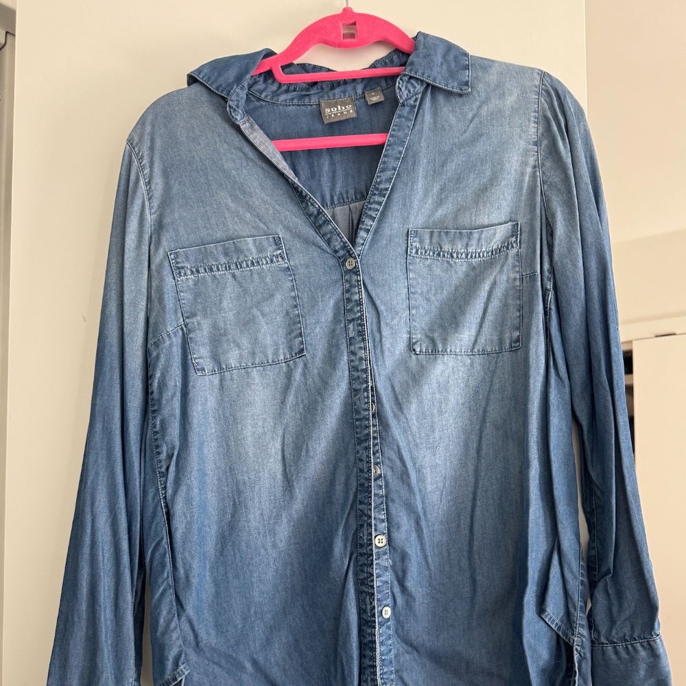 M Soft Denim Button Up